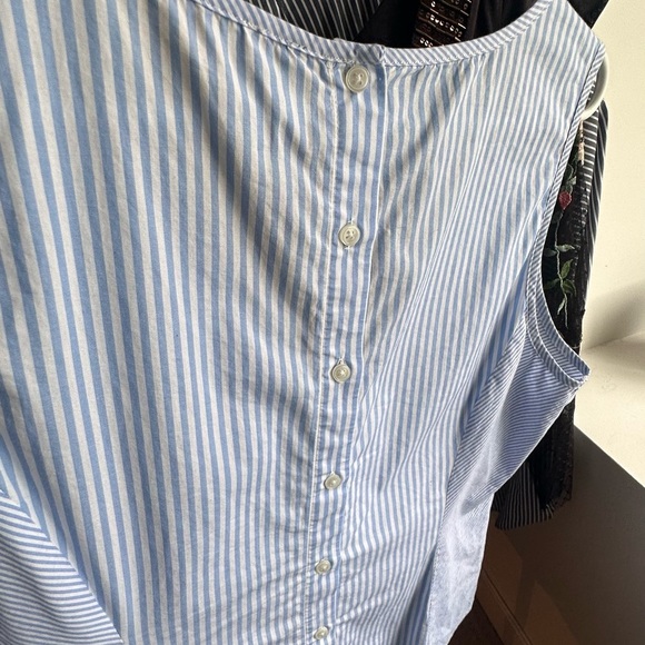 Tristan Blue and White Striped Tank Top - Picture 11 of 14